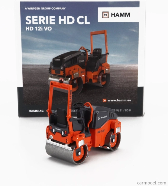 Nzg Hamm Hd 12 Vo Rullo Vibrante Bitamburo Liscio - Schiacciasassi - Stone Crusher Roll 1:50 Oranžově Šedá