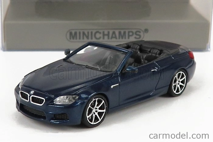 Minichamps BMW radu 6 M6 Cabriolet Open (f13) 2015 1:87 Blue Met