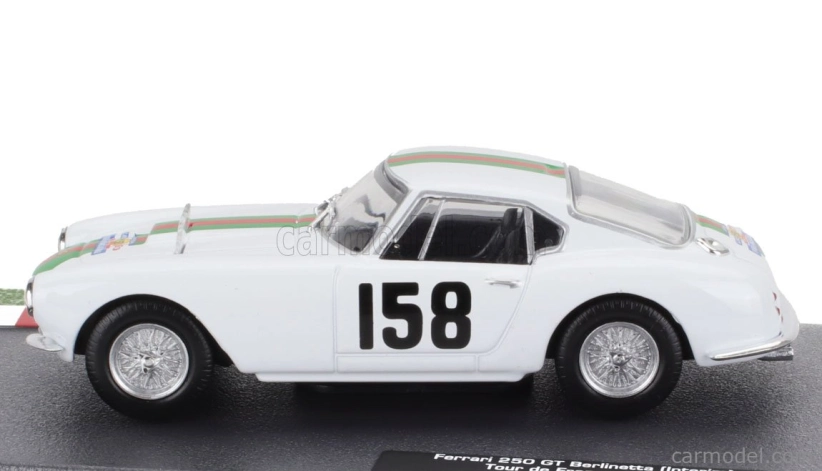 Edicola Ferrari 250 Gt Berlinetta Interim N 158 Tour De France 1959 Jo Schlesser - Annie Schlesser 1:43 Bielozelená