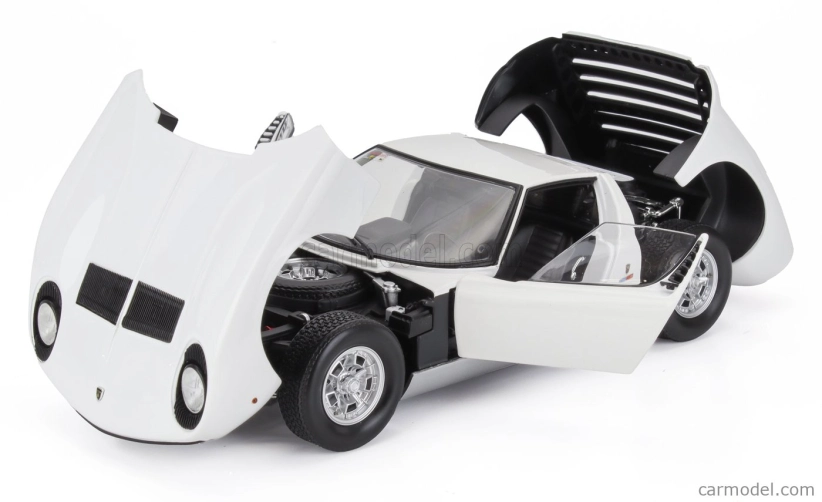 Kyosho Lamborghini Miura P400 1968 1:18 Bílé Stříbro