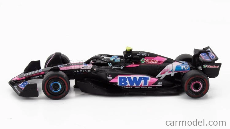 Spark-model Alpine F1 A524 Team Bwt Alpine N 10 Sezóna 2024 Pierre Gasly 1:64 Čierna Modrá Ružová