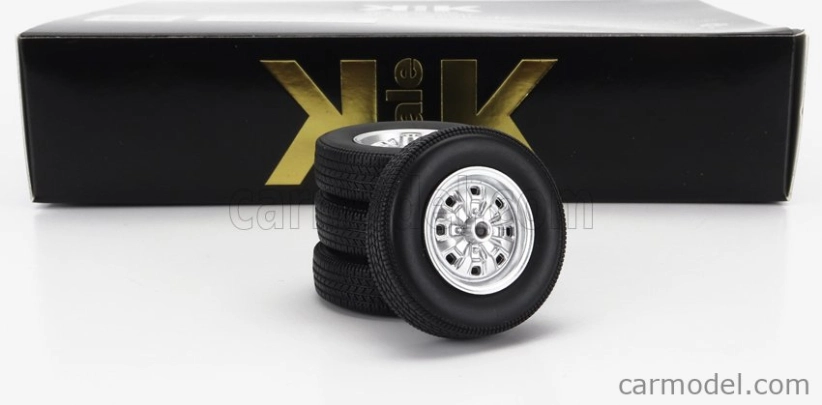 Kk-scale Accessories Set 4x Wheels And Rims For Ford Taunus Gt Coupe 1971 1:18 Černá Stříbrná