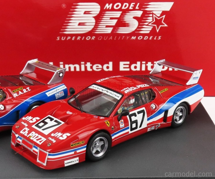 Najlepší model Ferrari Set 2x 512bb Lm Team Jms Pozzi Racing N 67 24h Daytona 1979 C.b.lena - M.leclere - J.c.andruet + 512bb Lm Team N.a.r.t. N 68 24h Daytona 1979 B.tullis - J.p.delaunay - P.bedard 1:43 Red