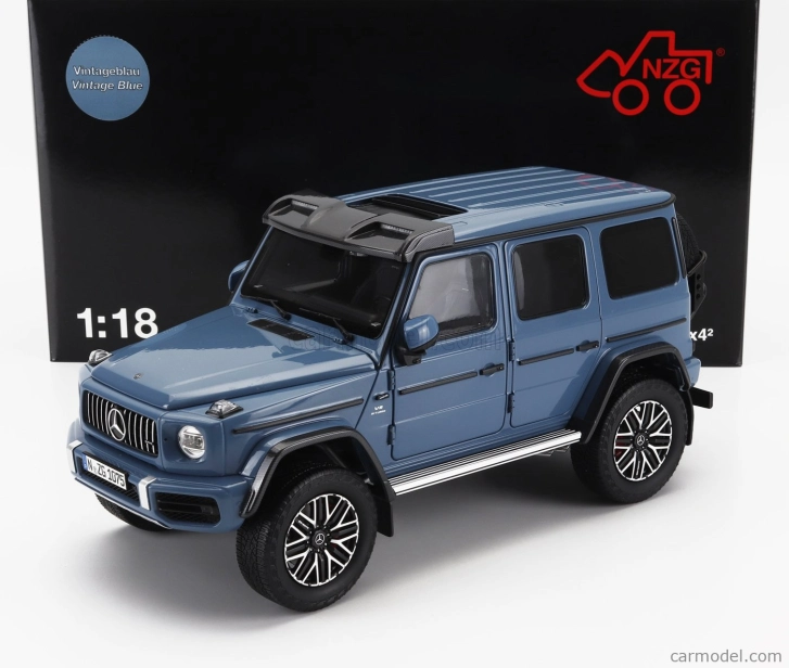 Nzg Mercedes benz G-class G63 4x4 Amg 2023 1:18 Vintage Blue