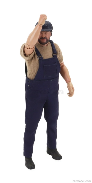 Clc-models Motozodiaco Tuareg 1972 With Bud Spencer Action Figure - From Movie - Altrimenti Ci Arrabbiamo - Tv Series - - Motorcycle 1:12 Red