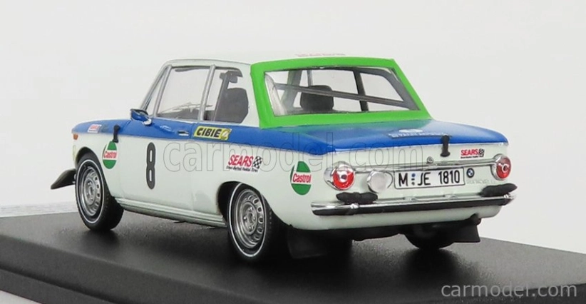 Trofeu BMW 2002 Ti (nočná verzia) N 8 Rally Acropolis 1972 T.fall - M.wood 1:43 Bielo modrá
