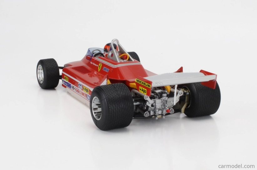 Bburago Ferrari F1  312t4 N 12 Winner Watkins Glen Gp Usa (with Pilot Figure And Rain Wheels) 1979 Gilles Villeneuve 1:18 Red
