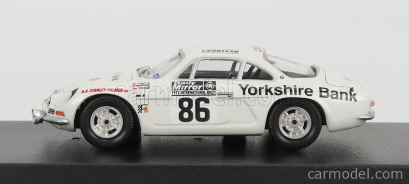 Trofeu Renault Alpine A110 N 86 Rally Rac Lombard 1972 J.robinson - D.rodgers 1:43 Bílá