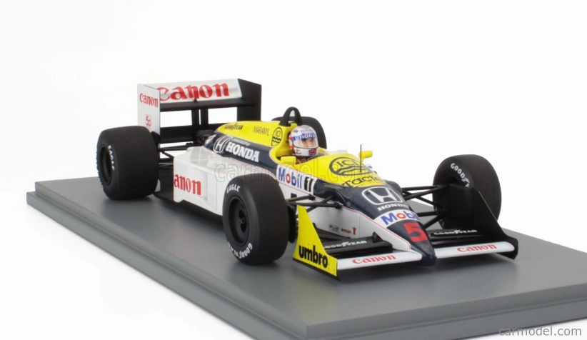 Spark-model Williams F1  Fw11b Honda N 5 Winner British Gp 1987 Nigel Mansell 1:18 Modrá Žlutá Bílá