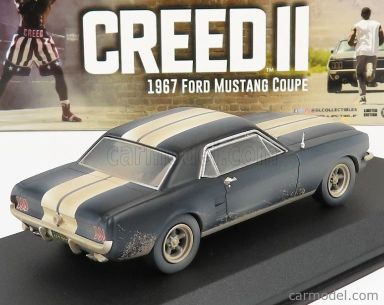Greenlight Ford usa Mustang Coupe 1967 - Adonis Creed's Ii 1:43 Matt Black