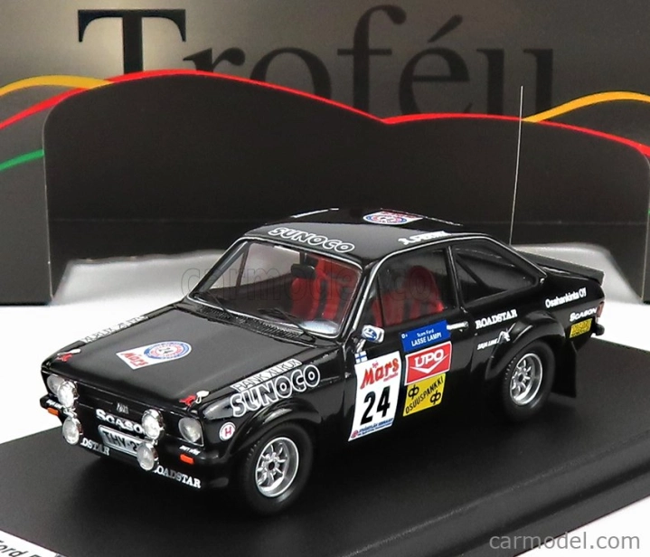 Trofeu Ford england Escort Mkii N 24 Rally 1000 Lakes 1979 L.lampi - P.kuukkala 1:43 Black