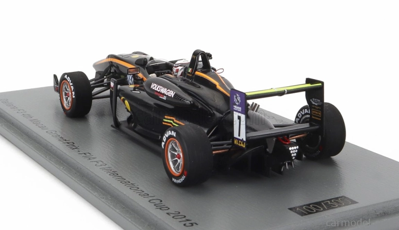 Spark-model Dallara F3 Team Carlin N 7 4th Macau Gp International Cup 2015 Antonio Giovinazzi 1:43 Black