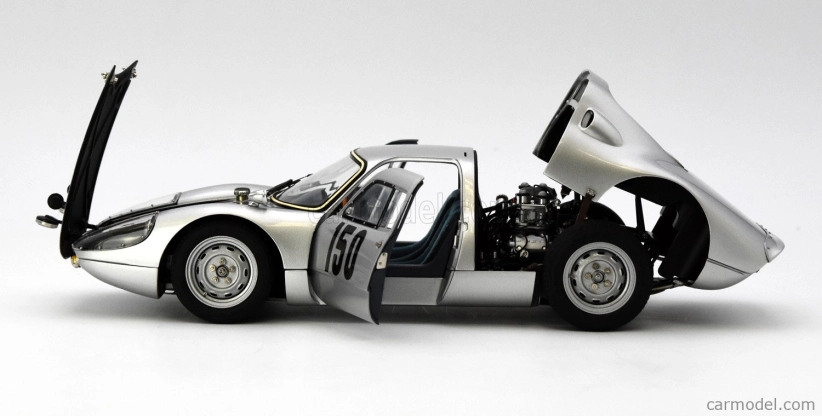 Cmc Porsche 904 Carrera Gts Ch.904-006 N 150 2nd Rally Montecarlo 1965 Eugen Boehringer - Rolf Wutherich 1:18 Silver