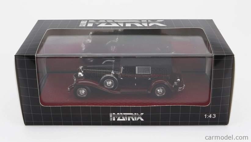 Matrix scale models Cord L-29 Phaeton Sedan Cabriolet Closed 1931 1:43 Černá Červená