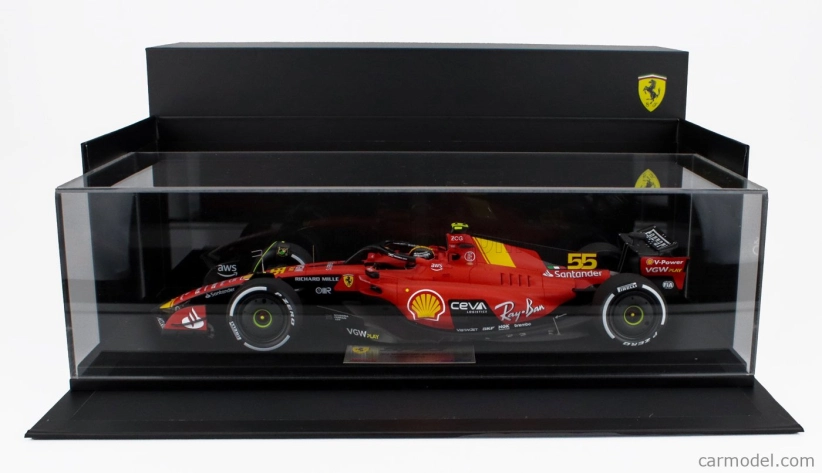 Looksmart Ferrari F1  Sf-23 Team Scuderia Ferrari N 55 Monza Italy Gp 2023 Carlos Sainz 1:18 Červená Černá