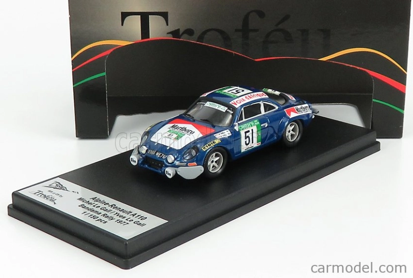 Trofeu Renault Alpine A110 Rally Bandama 1977 M.le Gall - Y. Le Gall 1:43 Blue Met