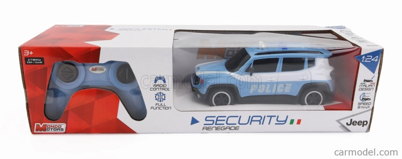 Mondomotors Jeep Renegade Police 2017 1:24 Light Blue White