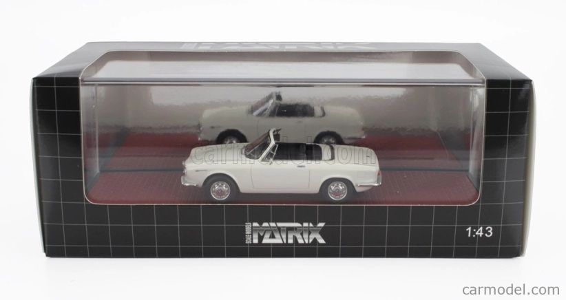 Matrix modely v mierke Alfa romeo Giulia Gt Cabriolet Spider Prototipo 1963 1:43 Biela