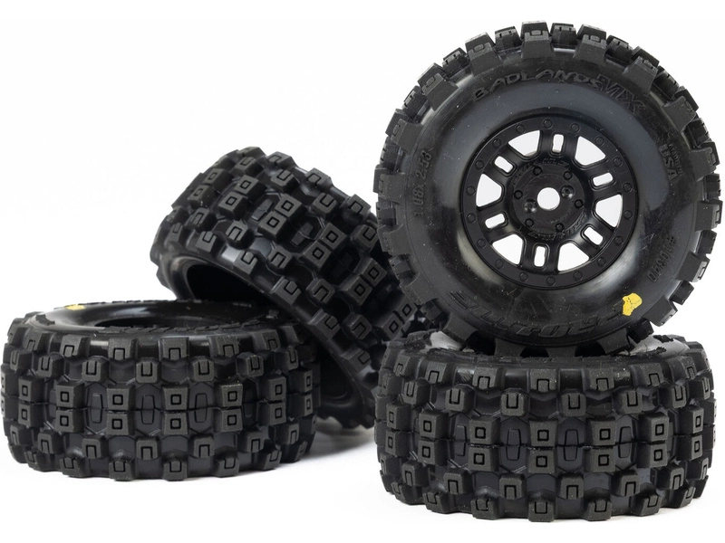 Pro-Line kolo 1:16, pneu Badlands MX, disk černý H12mm (4): Mojave Grom