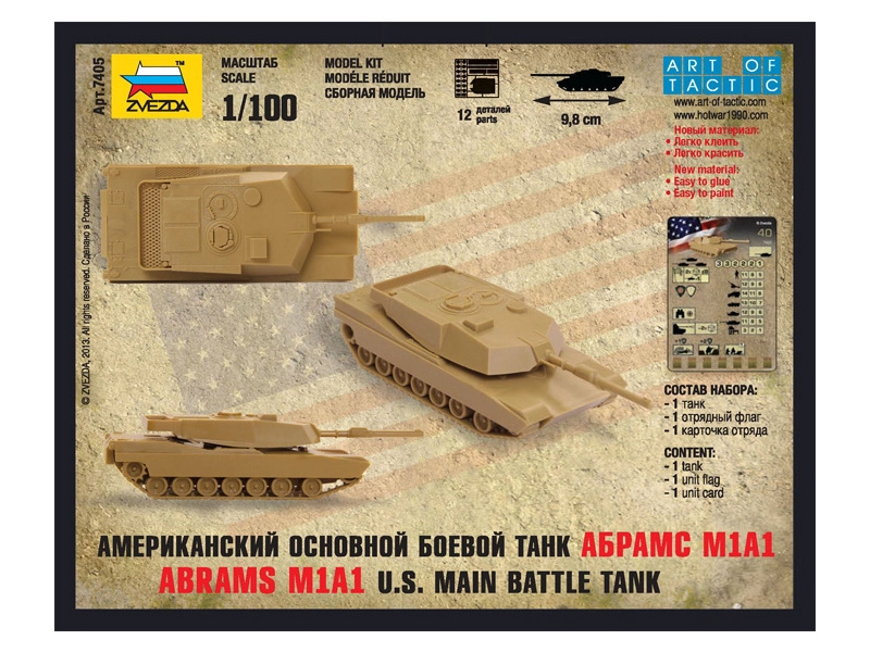 Zvezda Snap Kit – Abrams M1 A1 (1:100)