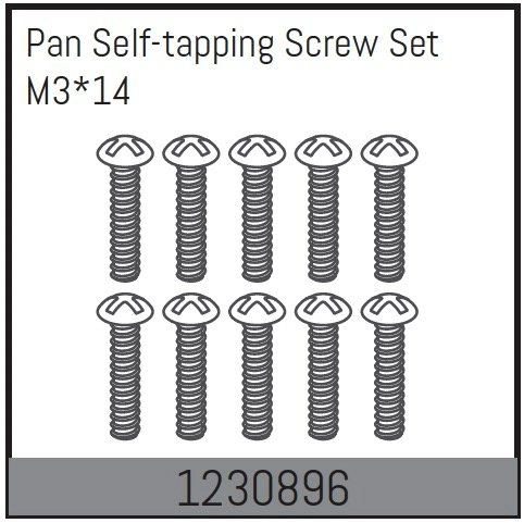 1230896 - M3*14 Pan self-tapping Screw Set (10)
