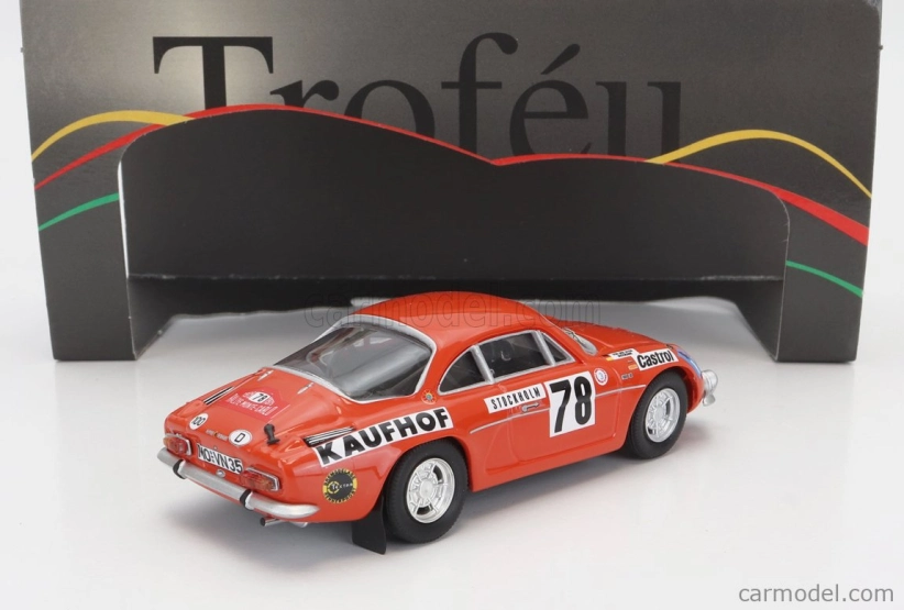 Trofeu Renault Alpine A110 N 78 Rally Montecarlo 1975 F.von Der Leyen - P.diekmann 1:43 Tmavě Oranžová