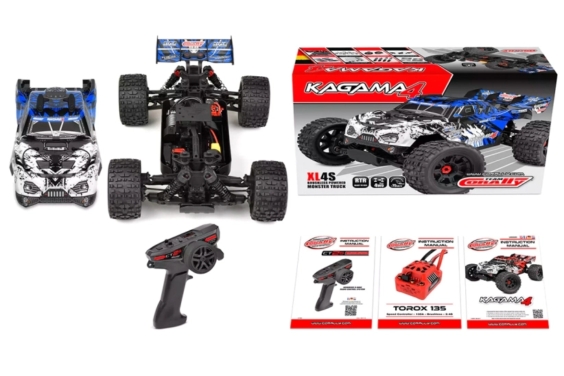 RC auto KAGAMA-4 Monster Truck 4WD 3-4S RTR, modrá