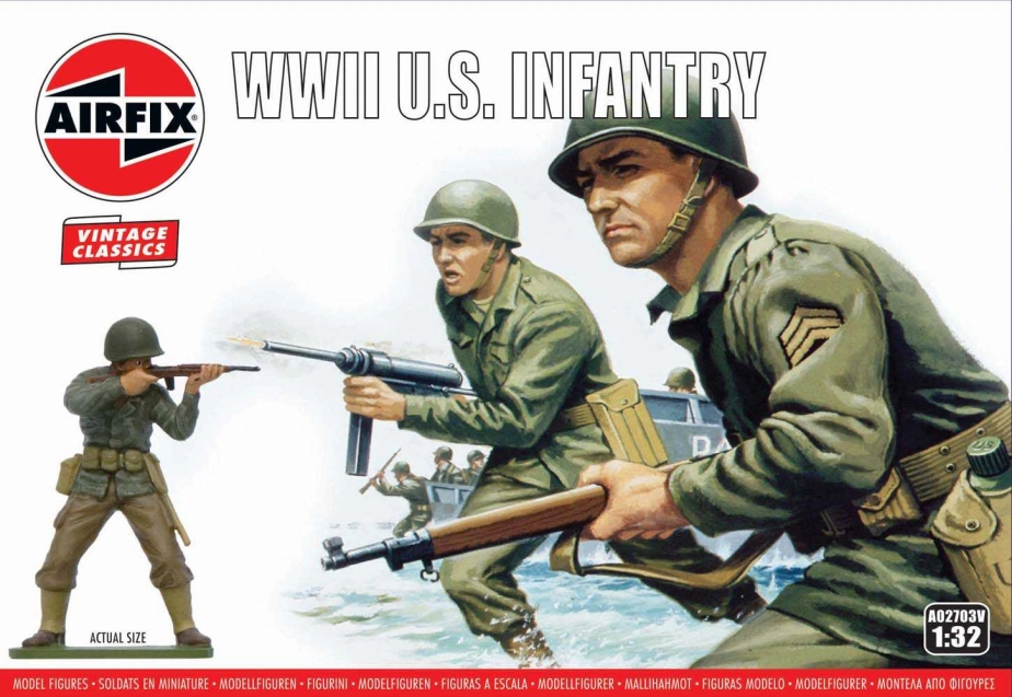 Airfix figúrky – WWII U.S. Infantry (1:32) (Vintage)