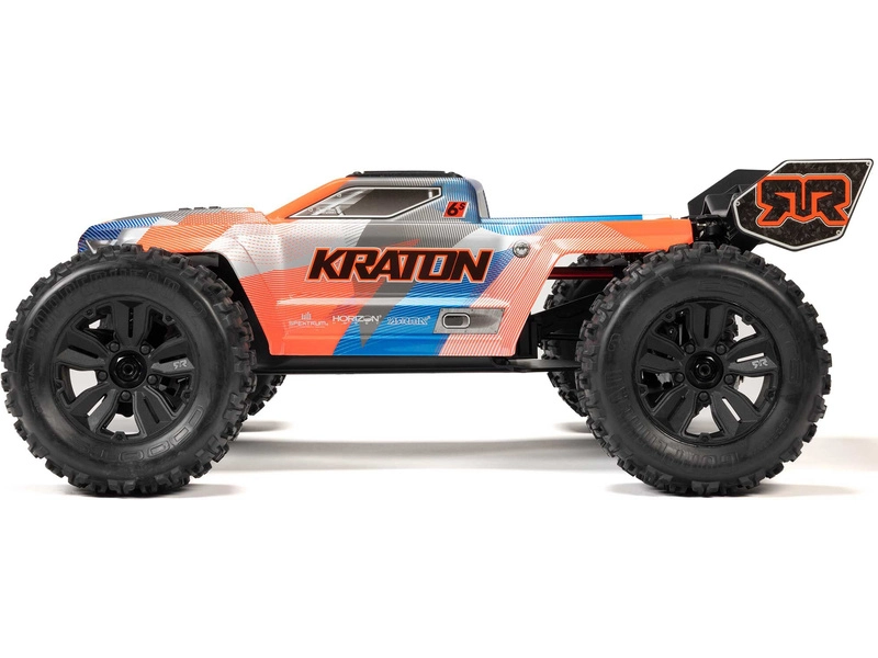 RC auto Arrma Kraton 6S V6 BLX 1:8 4WD RTR, modrá/oranžová
