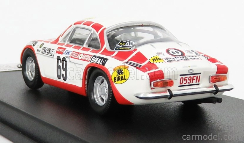 Trofeu Renault Alpine A110 N 69 Tour De Belgique 1971 H.delbar - C.collaer 1:43 Bílá Červená