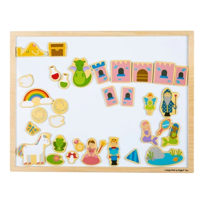 Bigjigs Toys Dřevěná magnetická tabule