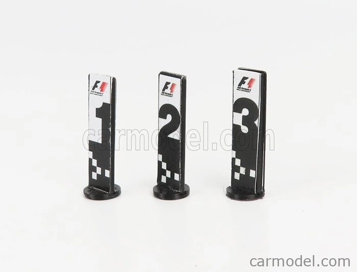 Cartrix Accessories F1 World Champion Plate Pit Board - 1. - 2. - 3. miesto 1:43 sivá čierna žltá