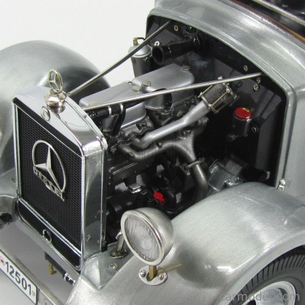 Cmc Mercedes Benz Lo2750 plošinový nákladný automobil s dreveným boxom Car Transporter 1936 1:18 sivé drevo