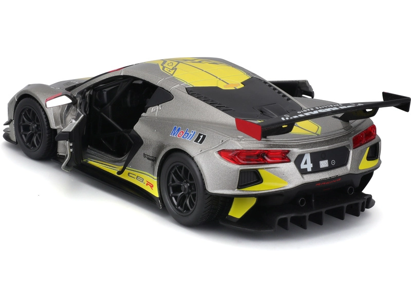 Bburago Chevrolet C8.r 6.2l V8 Team Corvette Racing N 4 Racing 2021 1:24 Šedá Žlutá