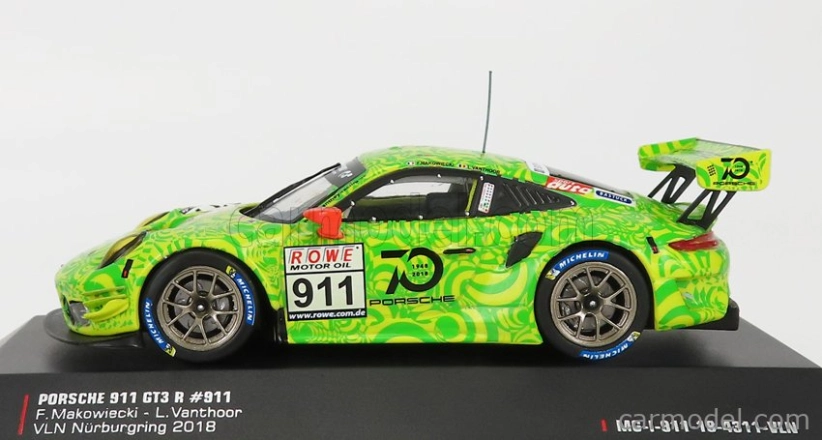 Ixo-models Porsche 911 991-2 Gt3 R Team Manthey Racing N 911 1:43, zelená