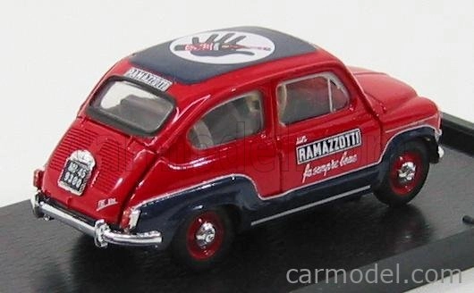 Brumm Fiat 600 D Commerciale Ramazzotti 1960 1:43 Červená Modrá
