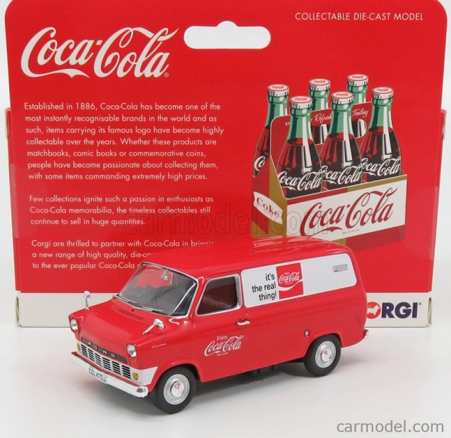 Corgi Ford england Transit Mki Van Coca-cola 1970 1:43 Červená Bílá