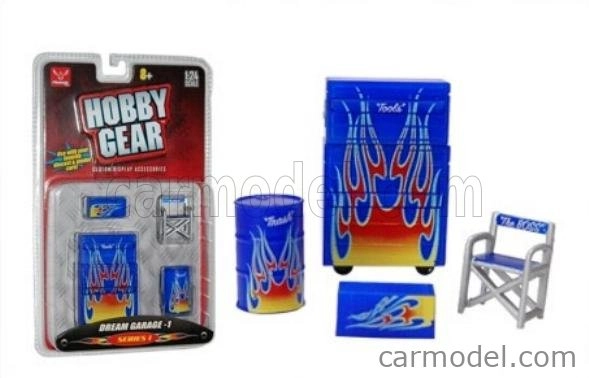 Hobby gear Accessories Set Garage Officina - Service Dream Garage 1:24 Modrá Stříbrná