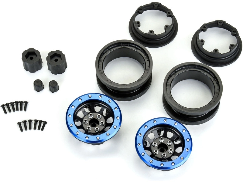 Pro-Line Disc 2,9" 1:6 Steelies s dvojitým posunom, modrá/čierna: SCX6