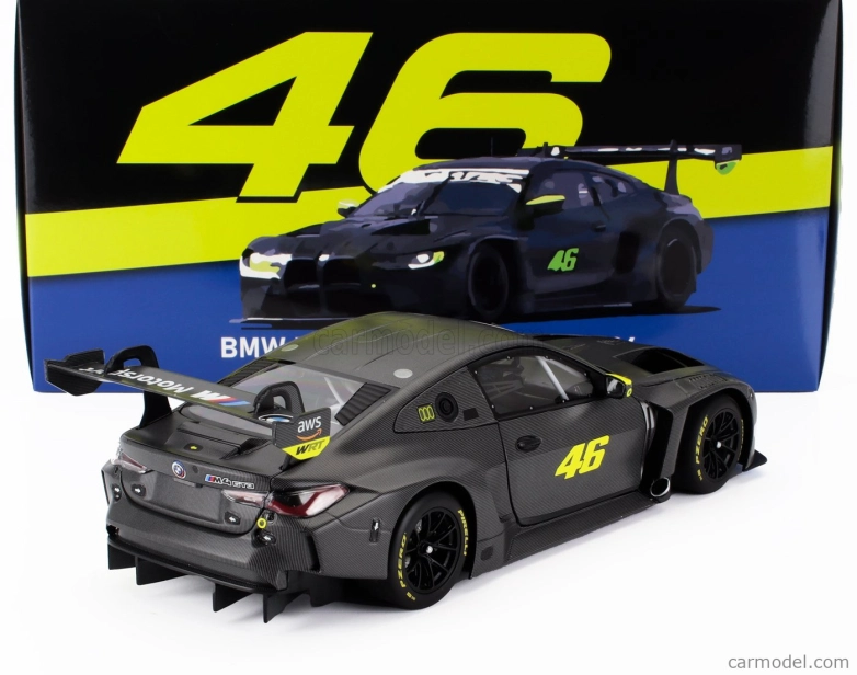 Minichamps BMW radu 4 M4 Gt3 Team Wrt N 46 Test Misano Marzo 2024 Valentino Rossi 1:18 Matt Grey