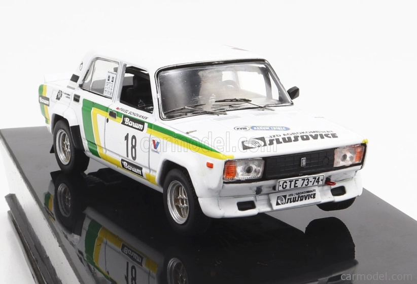 Ixo-models Lada fiat 2105 Vfts N 18 Rally Barum Tribec 1988 V.blahna - P.schovanek 1:43 Bílá Zelená Žlutá