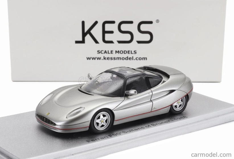 Kess-model Ferrari F90 Pininfarina 1988 - Osobné auto Brunejského sultána 1:43 Strieborná