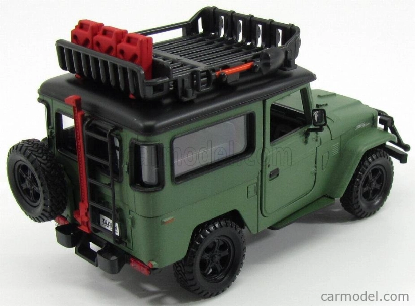 Motor-max Toyota Fj40 Land Cruiser Hard-top Closed Off Road Version 1980 1:24 Matná Zelená Černá