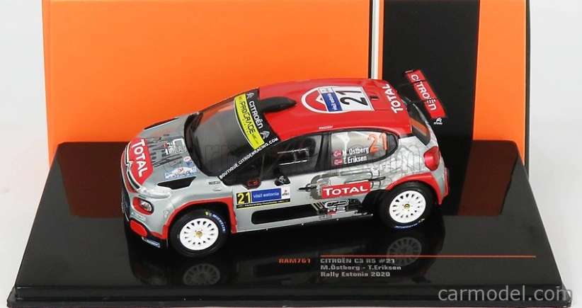 Ixo-models Citroen C3 R5 N 21 Rally Estonia 2020 M.Ostberg - T.Eriksen 1:43