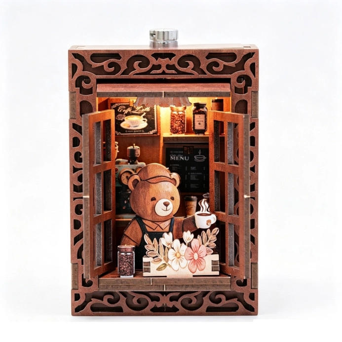 2Kids Toys 3D dřevěná skládačka Magnet Medvídkova kavárna