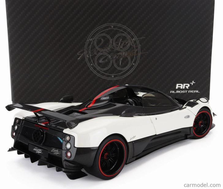 Almost-real Pagani Zonda 5 Cinque Roadster 2009 1:18 Bílý Černý Uhlík