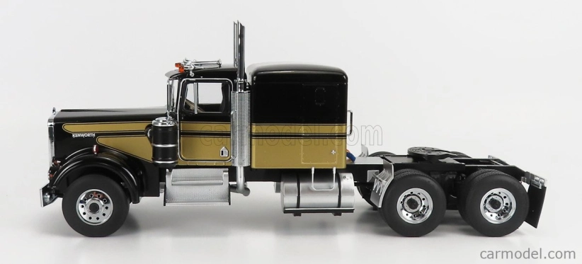 Road-kings Kenworth W900 Tractor Truck 3-assi 1989 1:18 Černé Zlato