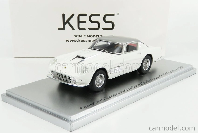 Kess-model Ferrari 410 Superamerica Series Iii Pininfarina Coupe 1958 1:43 bielo strieborná