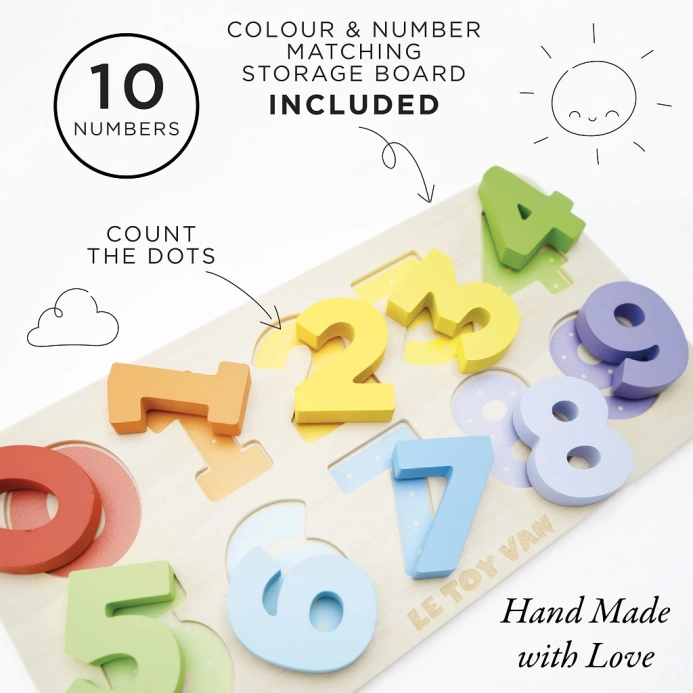 Le Toy Van Petilou Vkladacie puzzle s číslami