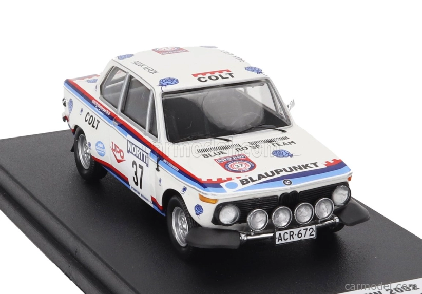 Trofeu BMW 2002 (night Version) N 37 Rally 1000 Lakes 1974 Heikki Enomaa - Matti Hankavaara 1:43 Bílá Modrá Červená
